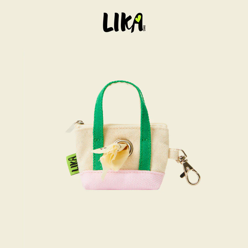 有 LIKAPAWS貓狗用品寵物帆布出行包拾便包撞色設計斜口寵物背包出行 適用於0-12.5kg狗狗