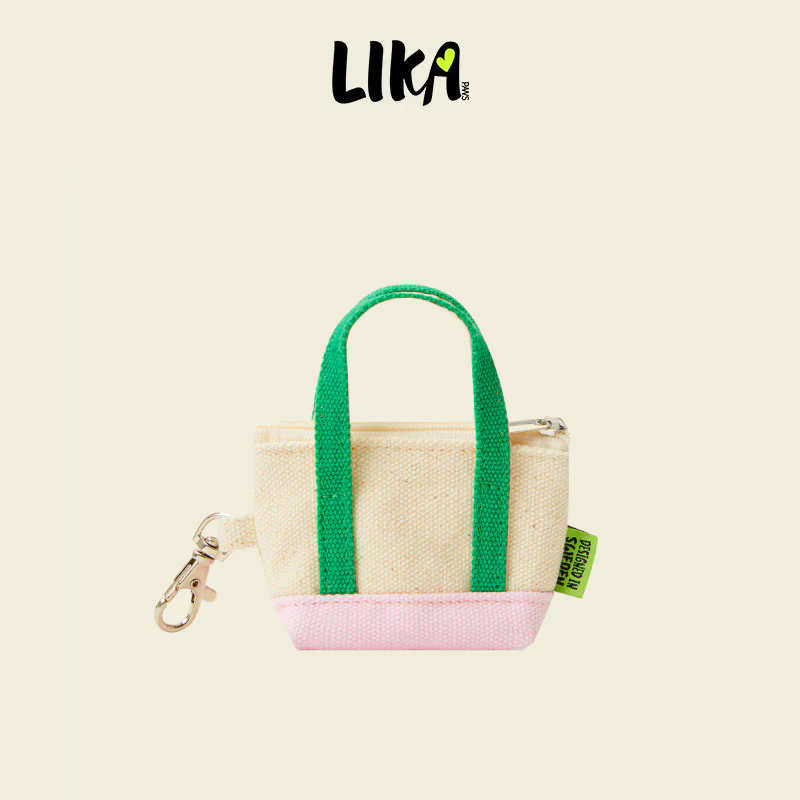 有 LIKAPAWS貓狗用品寵物帆布出行包拾便包撞色設計斜口寵物背包出行 適用於0-12.5kg狗狗