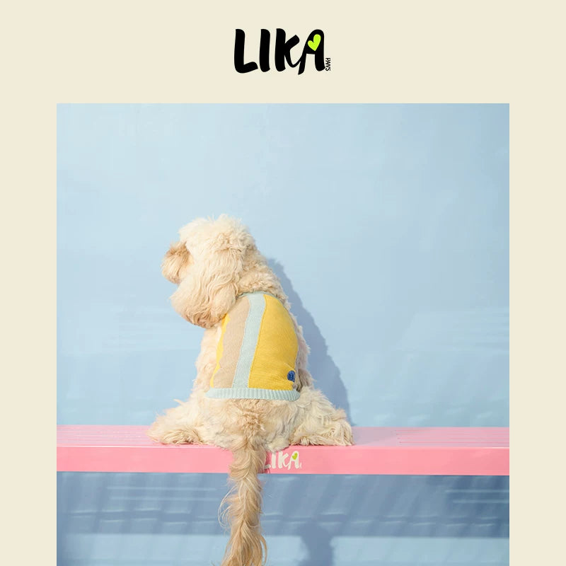 LIKAPAWS Frühjahr/Sommer Neue gestrickte Hunde-Camisole für kleine und mittlere Größen - Kühl, transparent und weich aus Lyocell für klimatisierte Räume