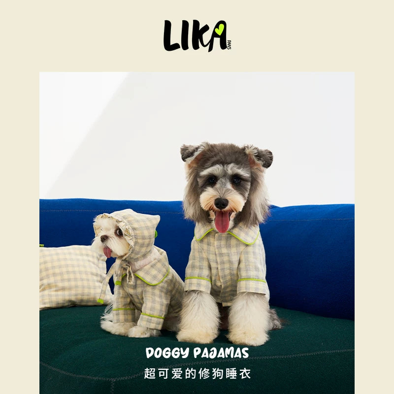 有 LIKAPAWS 全新舒適柔軟條紋寵物貓狗狗居家服睡衣