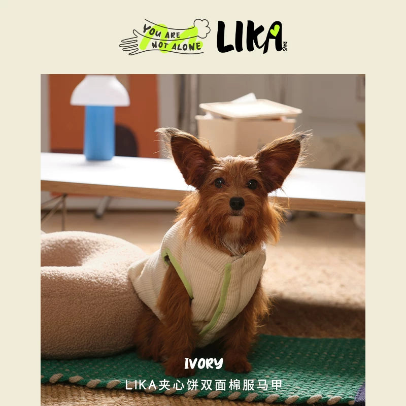 有 LIKAPAWS 保暖戶外小體型狗寵物犬貓背心雙面棉服
