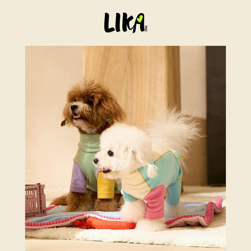 LIKAPAWS Haustierpullover für Vierbeiner – Warm, atmungsaktiv, farblich abgesetztes Design, figurbetontes Hundeoutfit