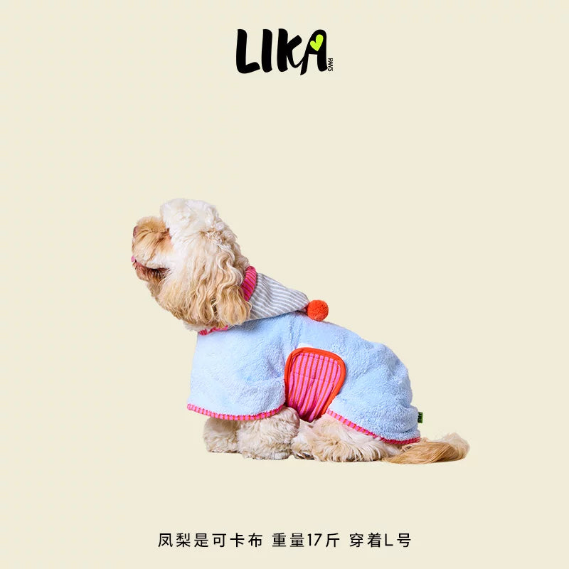 有 LIKAPAWS 新款寵物浴袍手套套装吸水面料狗狗浴巾