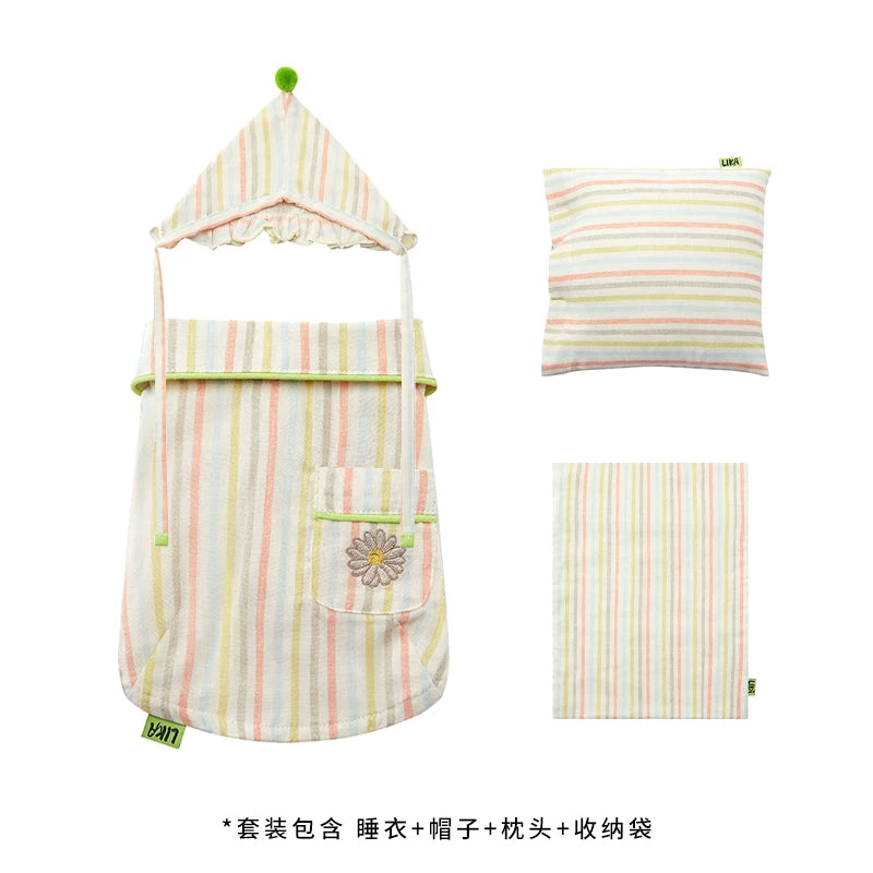 有 LIKAPAWS 全新舒適柔軟條紋寵物貓狗狗居家服睡衣