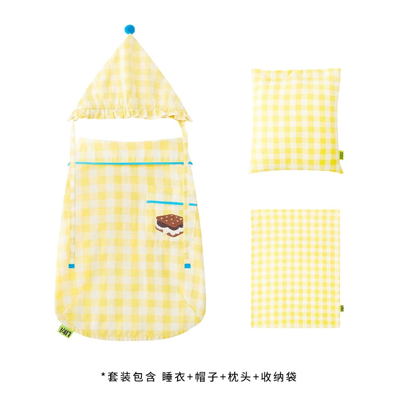 有 LIKAPAWS 全新舒適柔軟條紋寵物貓狗狗居家服睡衣