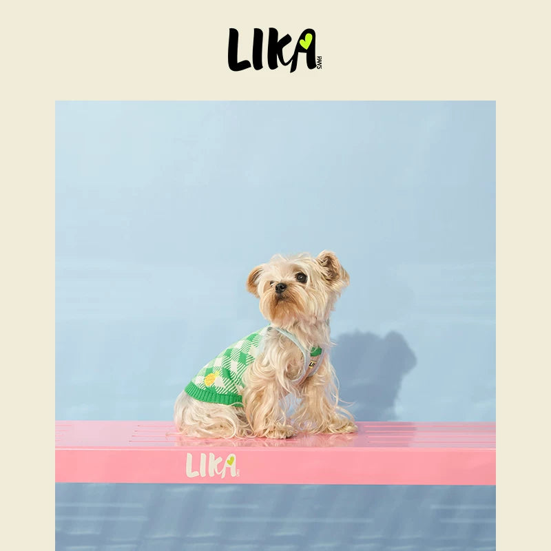 有 LIKAPAWS 春夏新款中小型犬針織吊帶萊賽爾清涼薄透柔軟空調房