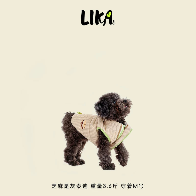 有 LIKAPAWS 保暖戶外小體型狗寵物犬貓背心雙面棉服