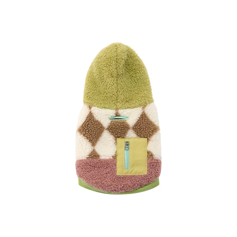 有 LIKAPAWS 秋冬新款中小型犬羊羔絨外套按扣設計