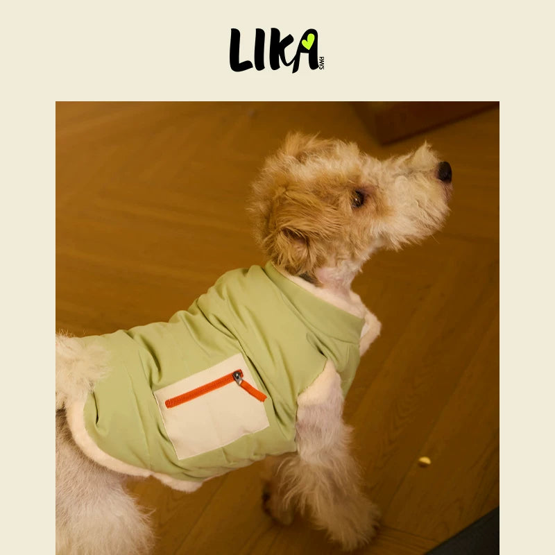 有 LIKAPAWS 秋冬寵物雙面棉服保暖防水防污雙面可穿狗狗衣中小型犬