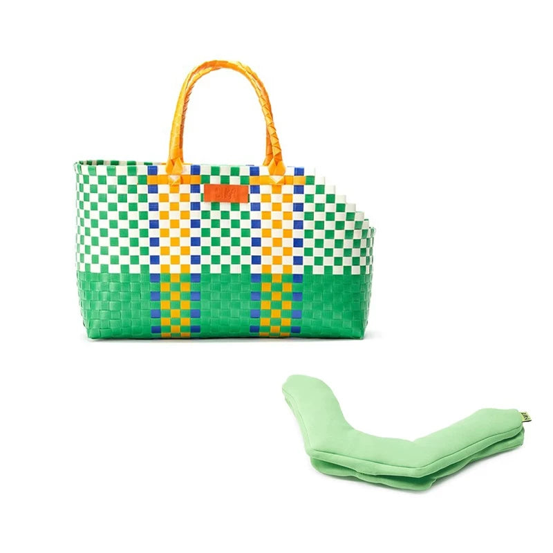 有 LIKA PAWS 寵物貓狗用品寵物背包出行包斜口編織包