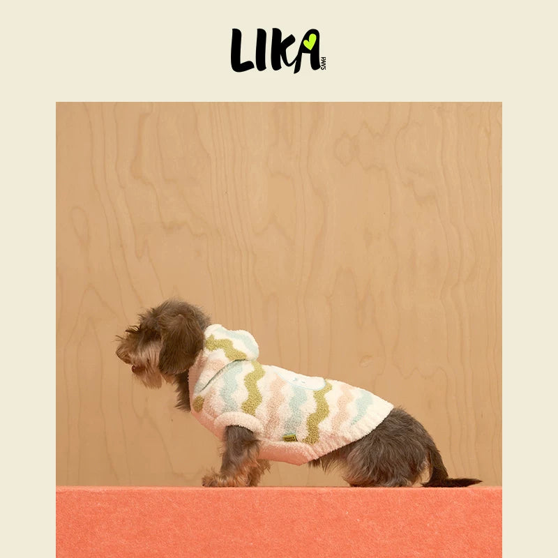 有 LIKAPAWS 秋冬新款中小型犬寵物家居服連帽柔軟