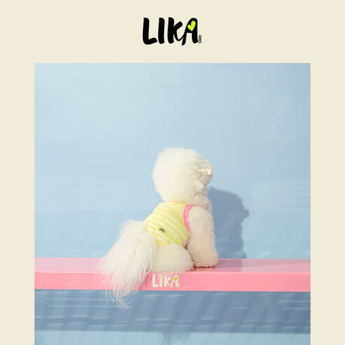 LIKAPAWS 春夏全新中小型犬條紋吊帶狗狗衣服輕薄透氣