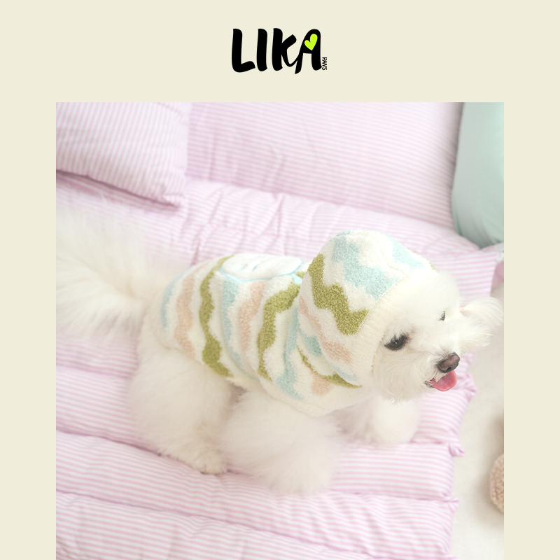 有 LIKAPAWS 秋冬新款中小型犬寵物家居服連帽柔軟
