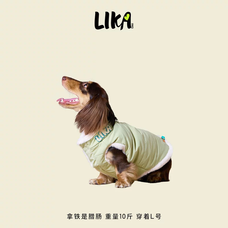 有 LIKAPAWS 秋冬寵物雙面棉服保暖防水防污雙面可穿狗狗衣中小型犬