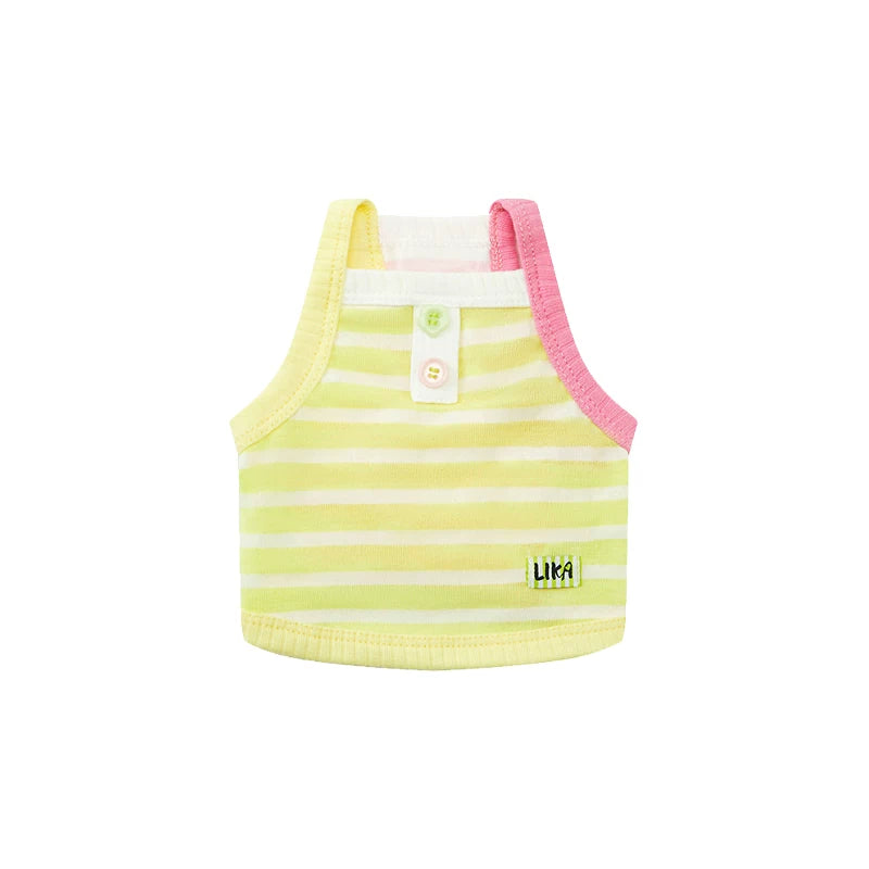 有 LIKAPAWS 春夏全新中小型犬條紋吊帶狗狗衣服輕薄透氣