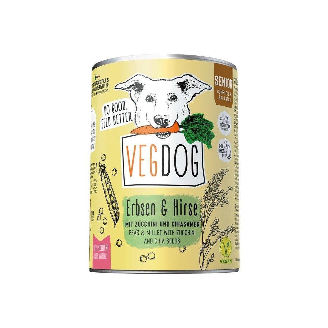 寵物 VEGDOG 德國蔬食 熟齡成犬 Senior Erbsen & Hirse, 400 g