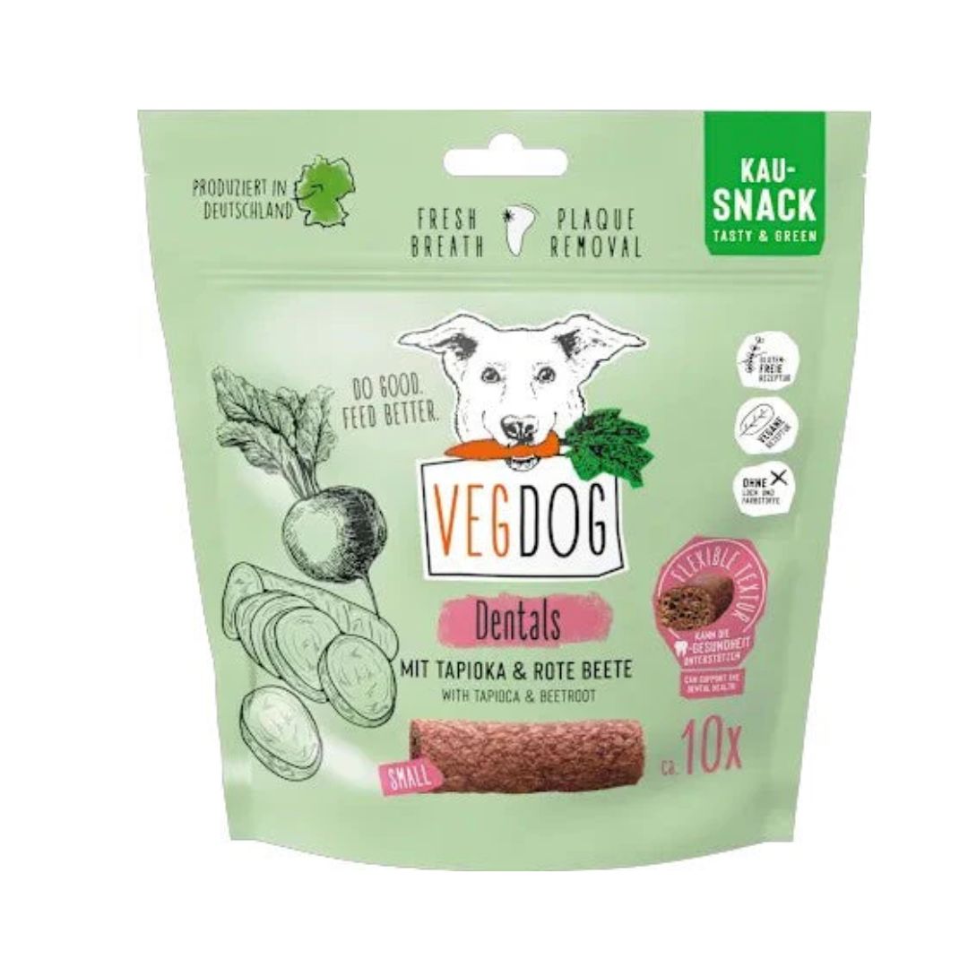 寵物 VEGDOG 德國蔬食 甜菜根和木薯狗咬膠零食，潔牙棒，120克